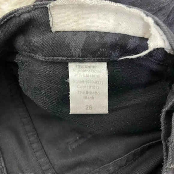 Current Elliot Leopard Print The Stiletto Black Skinny Jeans Size 26 - Picture 4 of 8